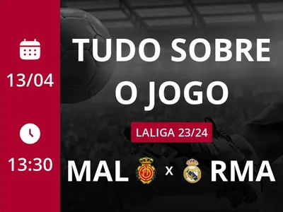 Mallorca x Real Madrid: placar ao vivo, escalações, lances, gols e mais