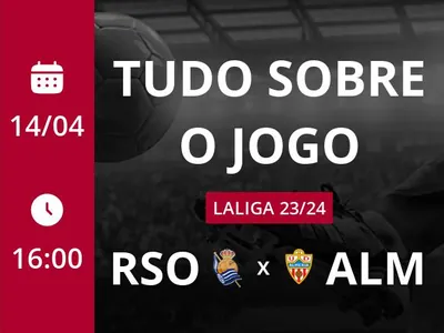 Real Sociedad x Almería: que horas é o jogo hoje, onde vai ser e mais