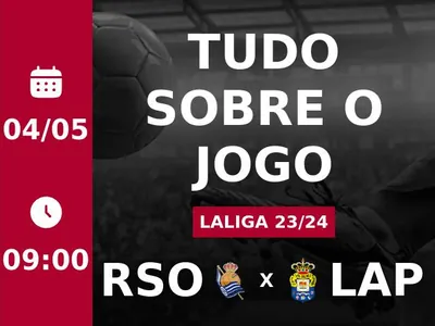 Real Sociedad x Las Palmas: que horas é o jogo hoje, onde vai ser e mais