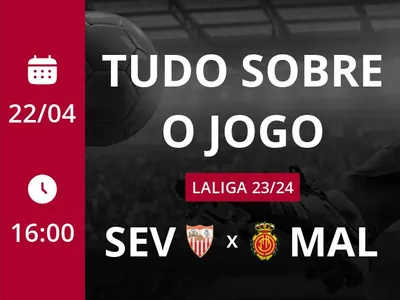 Sevilla x Mallorca: que horas é o jogo hoje, onde vai ser e mais