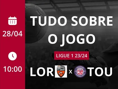 Lorient x Toulouse: que horas é o jogo hoje, onde vai ser e mais