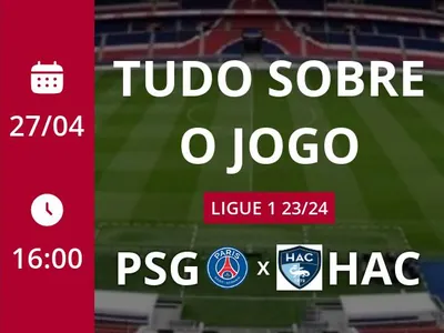 Paris Saint Germain x Le Havre: que horas é o jogo hoje, onde vai ser e mais