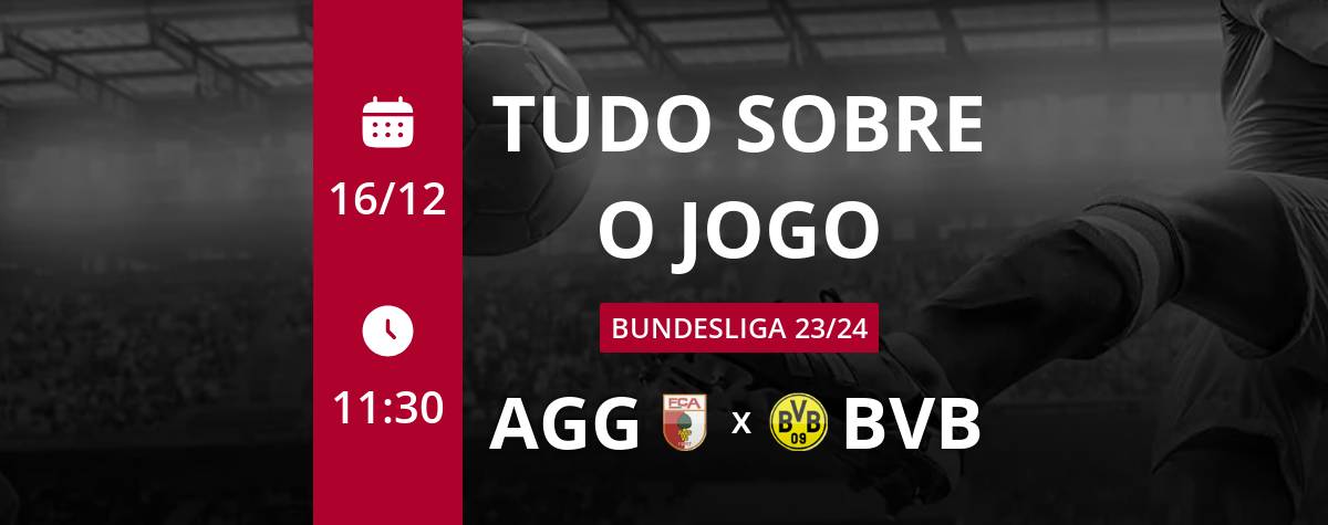 Ao vivo - Augsburg x Borussia Dortmund - Bundesliga 23/24 - Acompanhe todos  os lances