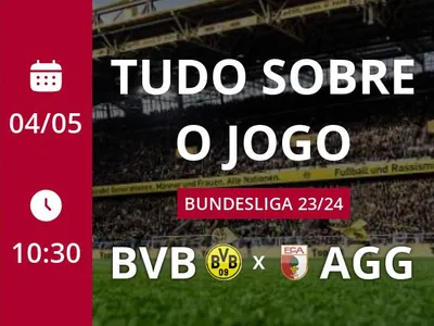 Borussia Dortmund x Augsburg: que horas é o jogo hoje, onde vai ser e mais