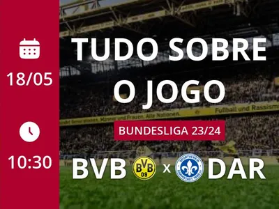 Borussia Dortmund x Darmstadt 98: que horas é o jogo hoje, onde vai ser e mais