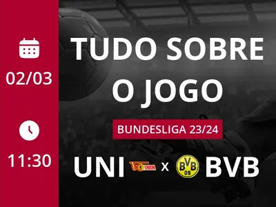 Union Berlin x Borussia Dortmund: que horas é o jogo hoje, onde vai ser e mais
