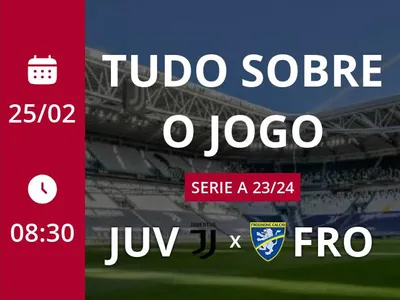Juventus x Frosinone: que horas é o jogo hoje, onde vai ser e mais