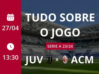 Juventus x Milan: que horas é o jogo hoje, onde vai ser e mais