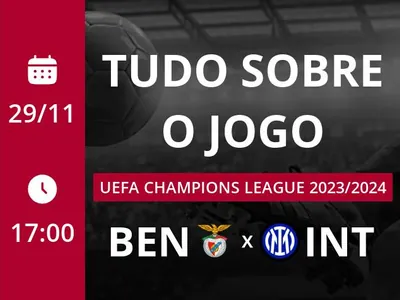 Benfica x Internazionale: placar ao vivo, escalações, lances, gols e mais