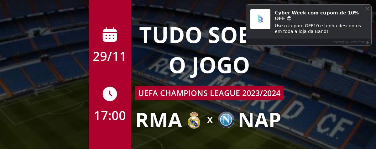 Tabela de jogos do Real Madrid na Chapions league 2023/2024: Veja todo