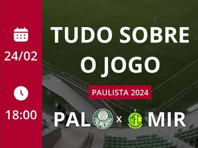 Palmeiras x Mirassol: que horas é o jogo hoje, onde vai ser e mais