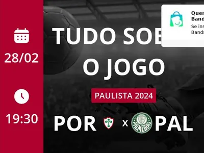 Portuguesa x Palmeiras: que horas é o jogo hoje, onde vai ser e mais