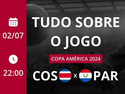 Costa Rica x Paraguai: placar ao vivo, escalações, lances, gols e mais