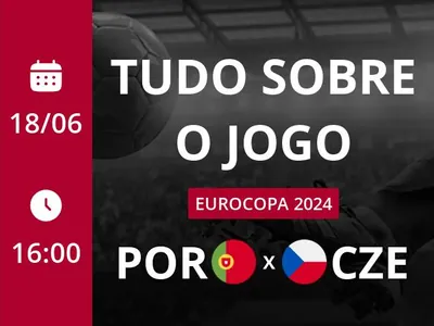 Portugal x República Tcheca: placar ao vivo, escalações, lances, gols e mais