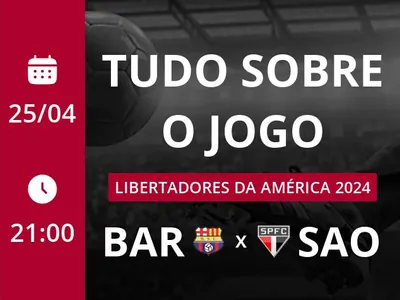 Barcelona-EQU x São Paulo: placar ao vivo, escalações, lances, gols e mais
