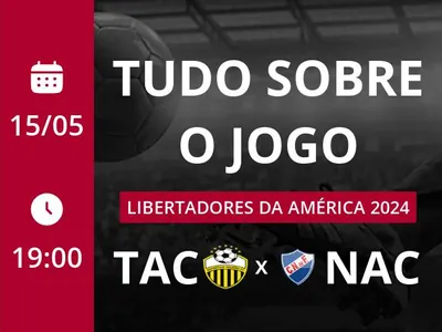 Deportivo Táchira x Nacional-URU: placar ao vivo, escalações, lances, gols e mais