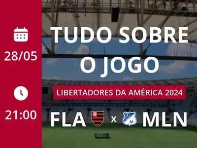 Flamengo x Millonarios: placar ao vivo, escalações, lances, gols e mais