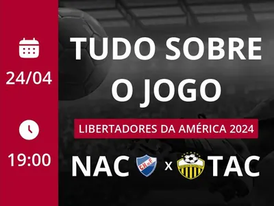 Nacional-URU x Deportivo Táchira: placar ao vivo, escalações, lances, gols e mais