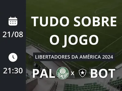 Palmeiras x Botafogo: que horas é o jogo hoje, onde vai ser e mais