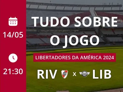 River Plate x Libertad: placar ao vivo, escalações, lances, gols e mais