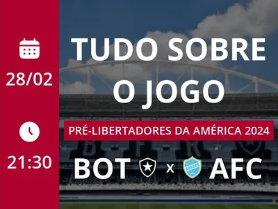 Botafogo x Aurora: placar ao vivo, escalações, lances, gols e mais