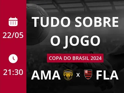 Amazonas x Flamengo: placar ao vivo, escalações, lances, gols e mais