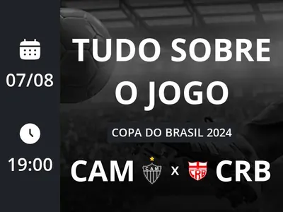 Atlético-MG x CRB: que horas é o jogo hoje, onde vai ser e mais