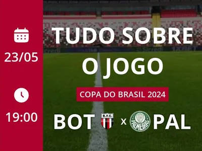 Botafogo x Palmeiras: que horas é o jogo hoje, onde vai ser e mais