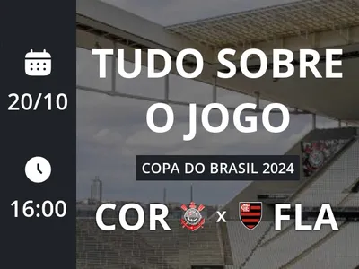 Corinthians x Flamengo: que horas é o jogo hoje, onde vai ser e mais