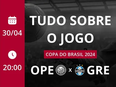 Operário-PR x Grêmio: placar ao vivo, escalações, lances, gols e mais