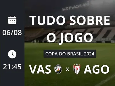 Vasco x Atlético-GO: placar ao vivo, escalações, lances, gols e mais