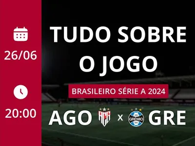 Atlético-GO x Grêmio: placar ao vivo, escalações, lances, gols e mais