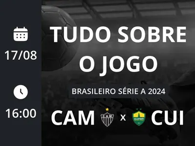 Atlético-MG x Cuiabá: placar ao vivo, escalações, lances, gols e mais