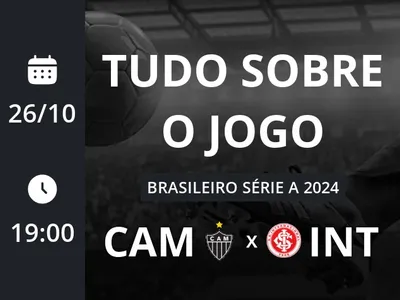 Atlético-MG x Internacional: placar ao vivo, escalações, lances, gols e mais