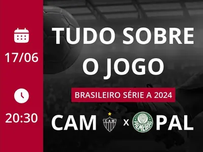 Atlético-MG x Palmeiras: placar ao vivo, escalações, lances, gols e mais