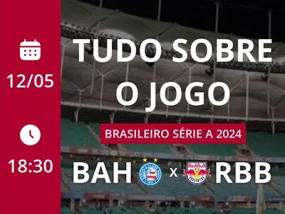 Bahia x Red Bull Bragantino: placar ao vivo, escalações, lances, gols e mais