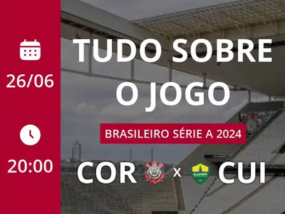 Corinthians x Cuiabá: placar ao vivo, escalações, lances, gols e mais