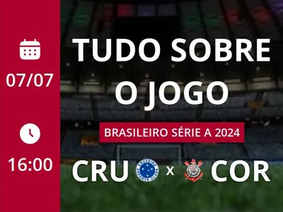 Cruzeiro x Corinthians: placar ao vivo, escalações, lances, gols e mais