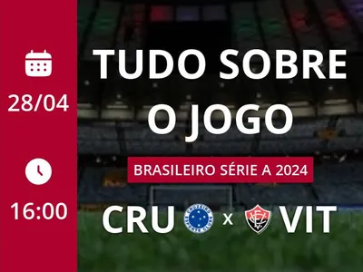 Cruzeiro x Vitória: placar ao vivo, escalações, lances, gols e mais