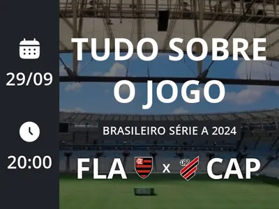 Flamengo x Athletico-PR: placar ao vivo, escalações, lances, gols e mais