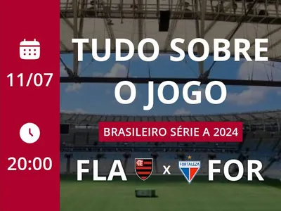 Flamengo x Fortaleza: placar ao vivo, escalações, lances, gols e mais
