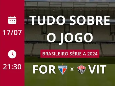 Fortaleza x Vitória: placar ao vivo, escalações, lances, gols e mais