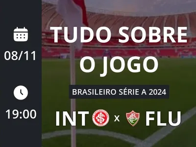 Internacional x Fluminense: placar ao vivo, escalações, lances, gols e mais