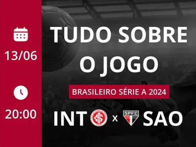 Internacional x São Paulo: placar ao vivo, escalações, lances, gols e mais