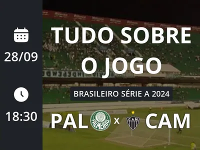 Palmeiras x Atlético-MG: placar ao vivo, escalações, lances, gols e mais