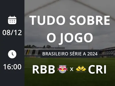 Red Bull Bragantino x Criciúma: placar ao vivo, escalações, lances, gols e mais