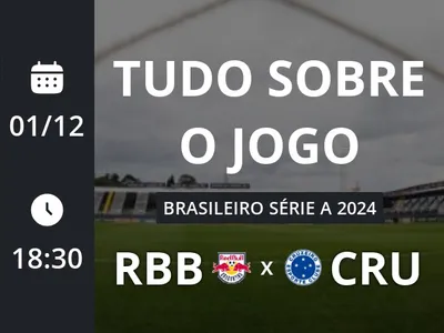 Red Bull Bragantino x Cruzeiro: placar ao vivo, escalações, lances, gols e mais