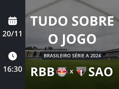 Red Bull Bragantino x São Paulo: placar ao vivo, escalações, lances, gols e mais