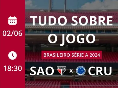 São Paulo x Cruzeiro: placar ao vivo, escalações, lances, gols e mais