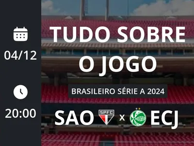 São Paulo x Juventude: placar ao vivo, escalações, lances, gols e mais